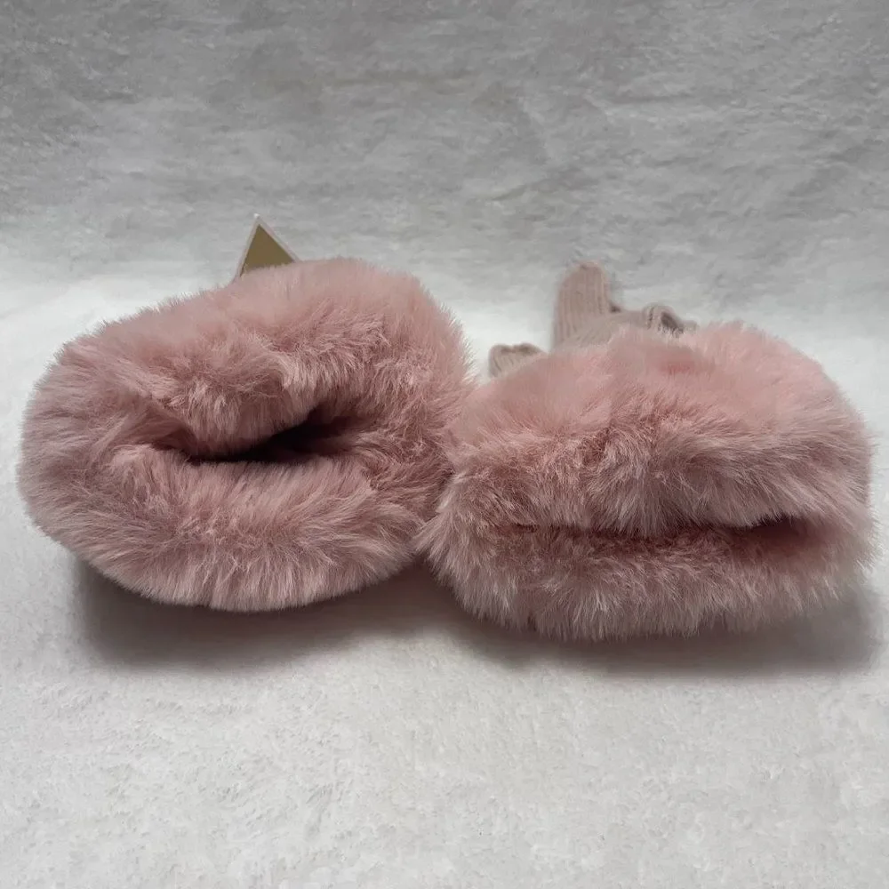 MICHAEL‎ KORS  Women's Faux Fur-Trim Knit Gloves NEW  $79